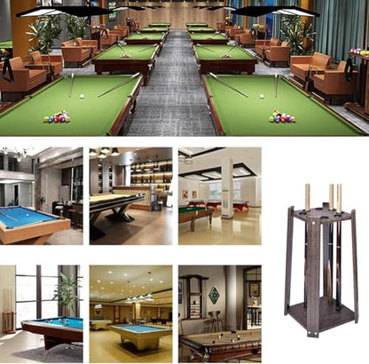 Pool Stick Holder Display Club Ball Cue Rack Floor Stand, 8 Pool Billiard Stick Freestanding