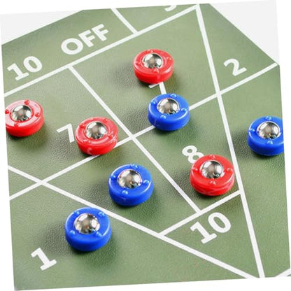 UKCOCO 20pcs Mini Shuffleboard Puck Components Set Sturdy Replacement Parts for Tabletop Shuffleboard Games Suitable for Family Fun and Competitive Play