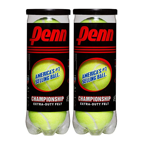 Penn Championship Tennis Balls - Extra Duty, 2 Cans, 6 Balls