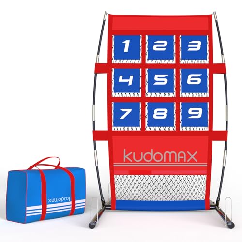 Pitching Target Net – Master Your Pitch! Portable Practice System with Numbered Strike Zone for Baseball, Softball & Football. Includes Carry Bag & Enables Quick Assembly