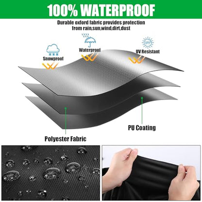 Outdoor Prep Table Cover, 36 x 30 x 35 Inch Waterproof Stainless Steel Prep Cart Table Cover for Outdoor Kitchen Grill Cart Pizza Oven - size: 36" x 30" x 35"