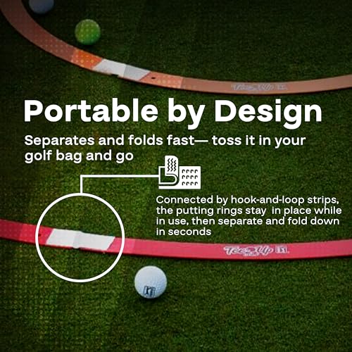 PGA Tour Golf Practice Aids By Golfgen: Premium Chipping Nets, Putting Rings, & Targets, Indoor & Outdoor Training, Improve Accuracy & Control, Master Putting and Chipping, Portable for On The Go - size: 3 Rings