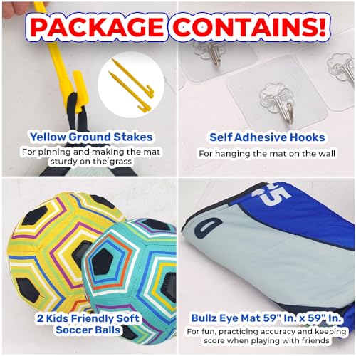 MHM's Ultimate Indoor Golf Chipping Game Mat - Premium Practice Mat - Ideal Golf Simulator for Home Use - style: Ultimate Soccer Bullseye