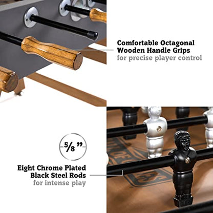 Hall of Games Foosball Tables Multiple Styles, Soccer with Durable & Stylish Designs with Tabletop Sports Soccer Balls, Perfect for Family Game Rooms | Multiple Styles - style: 56" - Kinwood