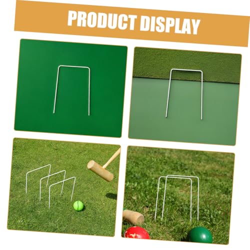 Yardwe 10pcs Durable Replacement Wickets for Outdoor Lawn Games for Family Fun and Skill Development Easy Setup for Backyard Activities