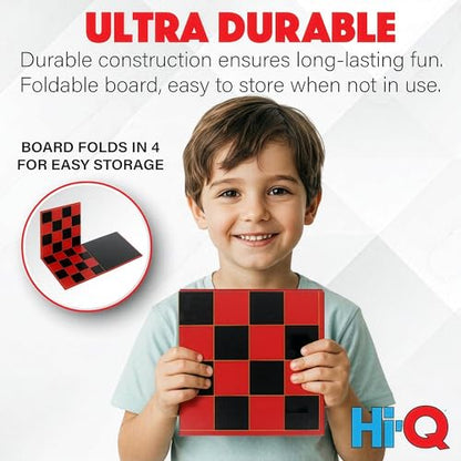 3-in-1 Chess, Checkers & Tic-Tac-Toe Game Set – Double-Sided Folding Board – Staunton Style Pieces & Interlocking Checkers – Classic Strategy Family Board Game for Kids & Adults - style: 3-in-1 Chess Checkers Tic-Tac-Toe Set