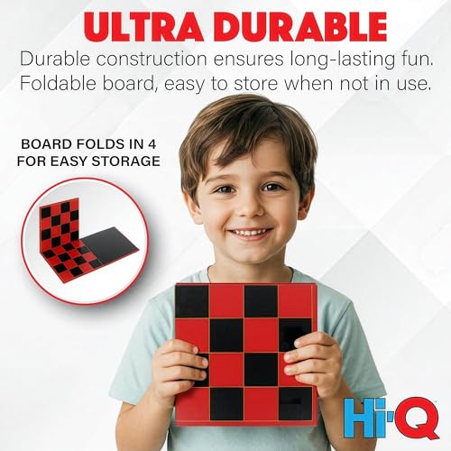 3-in-1 Chess, Checkers & Tic-Tac-Toe Game Set – Double-Sided Folding Board – Staunton Style Pieces & Interlocking Checkers – Classic Strategy Family Board Game for Kids & Adults - style: 3-in-1 Chess Checkers Tic-Tac-Toe Set