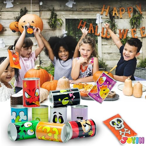 JOYIN 13 Pcs Halloween Carnival Can Bean Bag Toss Games for Kids & Adults Trick or Treat Decoration, Home Decor Party Favors Supplies, Homeschooling Backyard Game - style: Funny Bean Bag Games