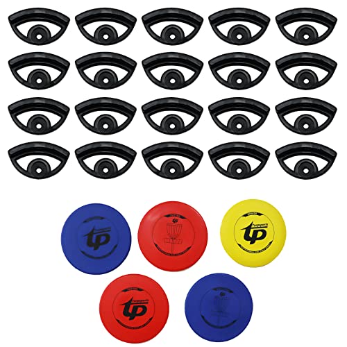 PIAOLGYI Disc Golf Mounts Display Holder Hanger Accessory Compatible with Disc Dolf Discs,20 PCS - color: Black