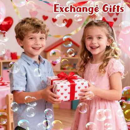 Winrayk Valentines Party Favors for Kids Mini Bubble Wands Bulk with Card, 24 Pack Mini Bubbles (Original Design, 6 Style), Birthday Goodie Bag Stuffer Exchange Valentines Day Gifts for Kids Classroom - style: Valentines
