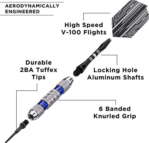 Viper Wind Runner Soft Tip Darts, 18 Grams - color: Blue Rings