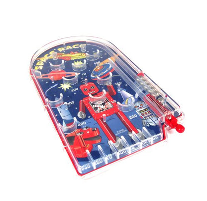 Schylling Space Race Pinball Game - Portable Retro Pinball Toy - Sturdy Construction with Lever, Metal Balls, and Classic Space Design - Ages 3 and Up