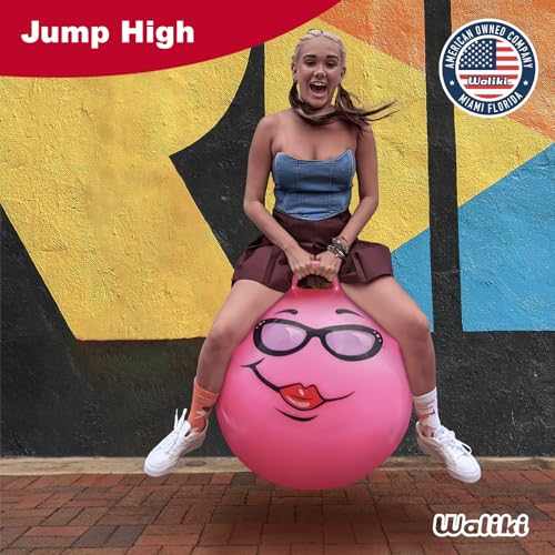 WALIKI Hippity Hop Ball for Adults Races | 29" Pink Hopper | Jumping Ball | Perfect Outdoor Game for Family Fun - size: Ages 13-101 (29")