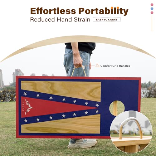 Himal Outdoors Cornhole Board Set, Choose 4 x 2 Feet Game Boards Includes 8 Corn Hole Toss Bags
