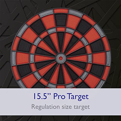 Viper Orion Electronic Dartboard, 15.5 in Regulation Target, 43 Games, Dual LCD Displays, 8 Players, 6 Darts Included, Black