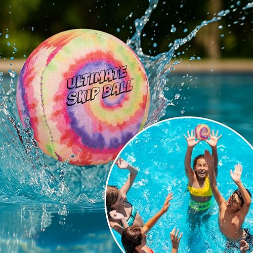 Activ Life The Ultimate Water Skip Balls, Water Bouncing Ball for Swimming Pool, Beach Toys for Friends, Family, Kids and Adults - style: Tie Dye