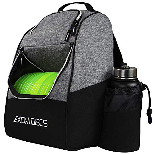 Axiom Discs Shuttle Disc Golf Backpack Bag (Choose Your Style and Color) - color: Heather Gray, style: Without Velcro Side Panel