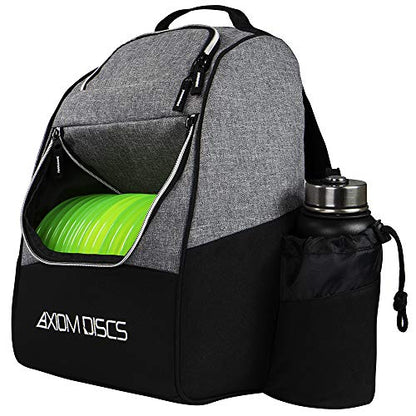 Axiom Discs Shuttle Disc Golf Backpack Bag (Choose Your Style and Color) - color: Heather Gray, style: Without Velcro Side Panel