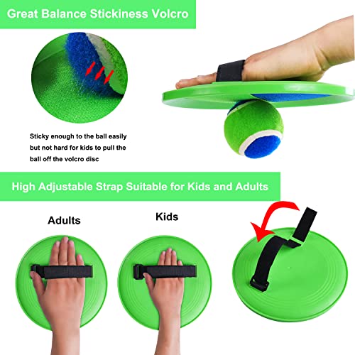 Catch Ball Game for Kids-Beach Toys Backyard Lawn Toss and Catch Games -Upgraded Version Throw Sticky Balls and Catch Game Toys for Kids Boys Girls Adults Family Outside Gifts - color: Bule