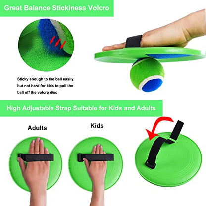 Catch Ball Game for Kids-Beach Toys Backyard Lawn Toss and Catch Games -Upgraded Version Throw Sticky Balls and Catch Game Toys for Kids Boys Girls Adults Family Outside Gifts - color: Bule