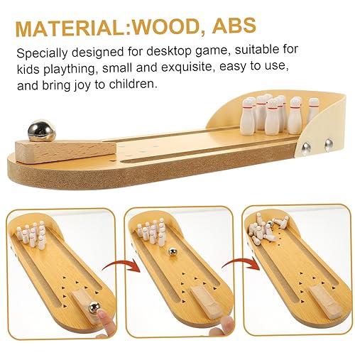 1Set Mini Bowling Game Interactive Desktop Game for Seniors Fun Indoor Activity to Prevent and Enhance Learning for Adults