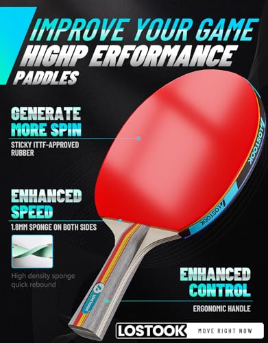 Professional Ping Pong Paddles Set of 2/4 with Table Tennis Rackets and 3 Star Balls, Portable Ping Pong Table Net with Clamps for Any Table, Home/Outdoor Games - color: Black+Gray