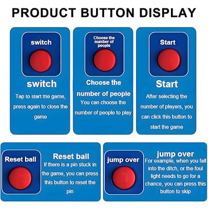 Electronic LED Bowling Game with Auto Reset Indoor Bowling Sports Console with LED Scoreboard Foldable Bowling Set Portable Home Bowling Alley for Children and Adults 2m/6.56ft