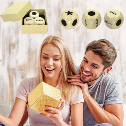 Left Right Dice Games Dice Set Toys Board Table Games for Adults Teens Kids Family Party Travel Thanksgiving Christmas Stocking Stuffers Gamer Fun Gifts (Black) - color: Black