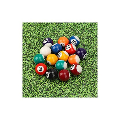 CUEA Children Billiard Ball Toy 2.5CM Billiard Ball, 16pcs Set, Multicolor, Plastic, Pool, 2.5cm/0.98inch