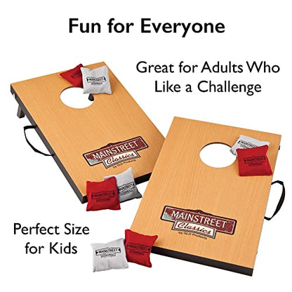 Mainstreet Classics Micro Bean Bag Toss: Travel Sized, (16" x 10.5" Boards) Mini Cornhole Game Set