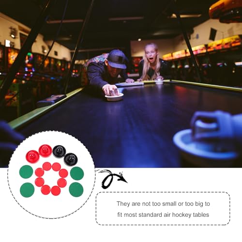 Levemolo Air Hockey Pushers and Plastic Pucks Replacement with Felt Pads Ergonomic Design for Smooth Glide and Table Protection for Air Hockey Game Tables Kit