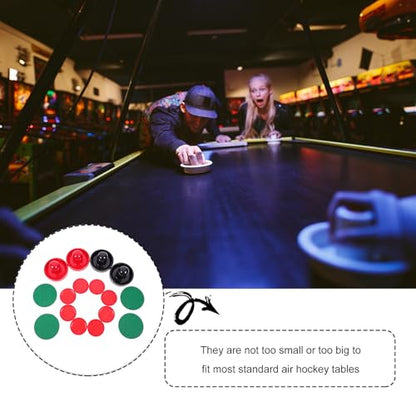 Levemolo Air Hockey Pushers and Plastic Pucks Replacement with Felt Pads Ergonomic Design for Smooth Glide and Table Protection for Air Hockey Game Tables Kit