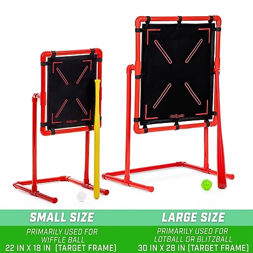 GoSports Baseball Strike Zone Target for Plastic Balls - Compatible with Blitzball and Wiffle Ball - style: Large 30" x 28"