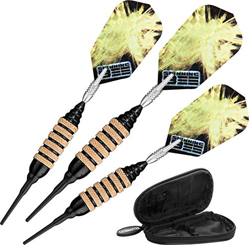 Viper Spinning Bee Soft Tip Darts with Casemaster Storage/Travel Case, 16 Grams - color: Black