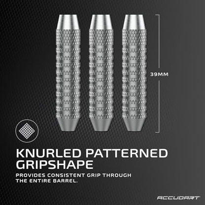 Accudart Soft Tip Dart Set 1.0 – Nickel‑Plated Steel Barrel, Knurled Grip, Polycarbonate Shafts, Standard Flights – Soft Tip Points Included, Ideal for Beginners