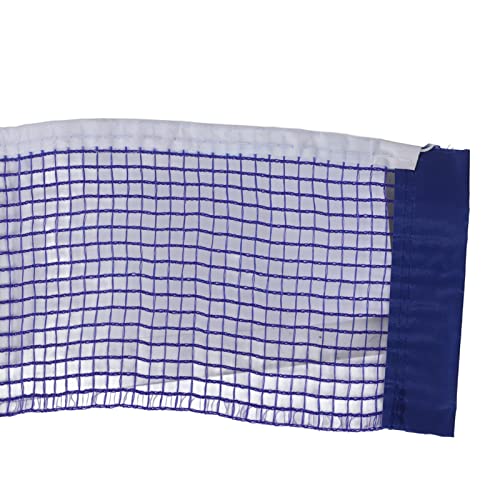 Table Tennis Net for and Adults, Pong Net Replacement, 180cm Length 15cm Height Blue Polyester with 2 Iron Brackets, Portable Foldable for Table, Home and Classroom