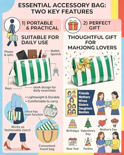 Striped Makeup Bag with Tassel Zipper, Large Waterproof Cosmetic Travel Pouch forWomen, Preppy Aesthetic Toiletry Bag Travel Essentials for Girls, Beach Bag Essentials Organizer Gift(Green White) - color: Green White