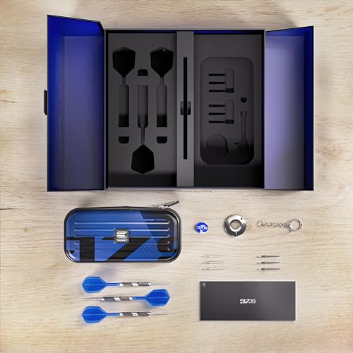 Target Darts 975 Ultra Marine 97.5% Tungsten Steel Tip Darts Set - Swiss Point Darts with K-Flex Integrated Flight and Shaft – Includes Dart Takoma Wallet, SP Tool, Dart Tips - size: 24G, style: Barrel 03