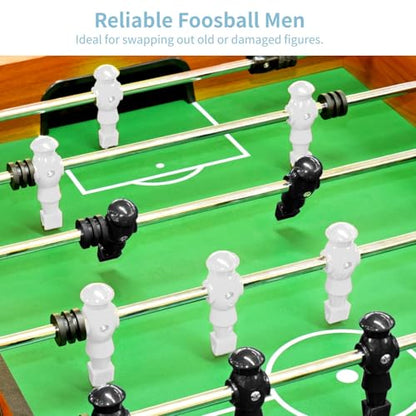 26 Pcs Foosball Men, Resin Foosball Replacement Parts, Table Soccer Player Set for Tournament Foosball - color: Black and White