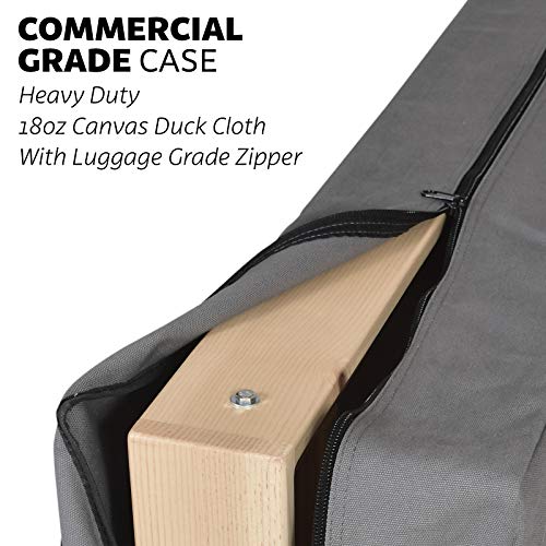 GoSports 4 x 2 ft Canvas Cornhole Carrying Case - Choose Navy Blue, Gray, or Natural - PRO Grade - style: Gray
