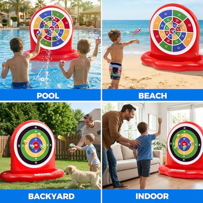 Pool Toys for Kids, Inflatable Dart Board Toss Water Game, Giant Pool Games for Kids, Swimming Pool Floats, Beach Yard Outdoor Play, Summer Party Birthday Gift 3 4 5 6 7 8 9 12 Yrs Boy Girl Teen Adult