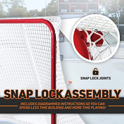Franklin Sports NHL Street Hockey Goals - Outdoor Steel Street + Roller Hockey Nets - 72" x 48"
