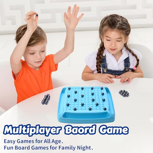 Magnet Game, Magnet Chess Game for Kids 8-12 with 28pcs, Magnetic Board Games for Kids and Adults, Gifts for Boys & Girls, 2-4 Players (Blue 28) - style: Blue 28