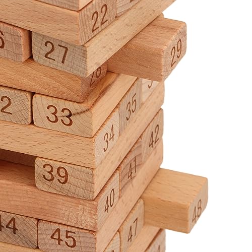 Stacking Tower Game, Burr-free Widely Used Wooden Tower Game for Camping