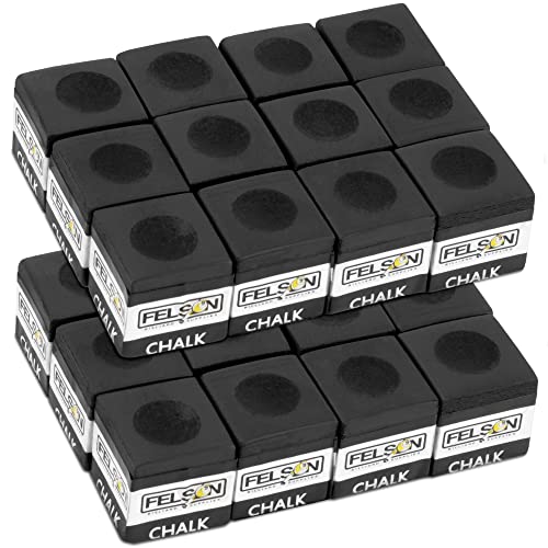 Felson Pool Chalk Cubes | Pool Table Accessories for Table Billiards | Pool Cue Chalk & Storage Box - style: 12 Count (Pack of 2)
