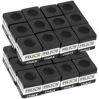 Felson Pool Chalk Cubes | Pool Table Accessories for Table Billiards | Pool Cue Chalk & Storage Box - style: 12 Count (Pack of 2)