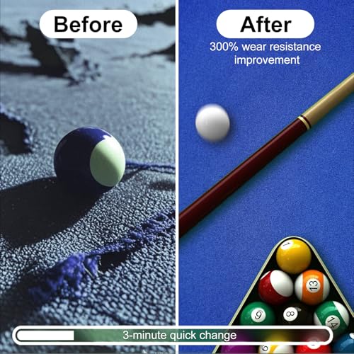 Pool Table Felt,8.53'/ 9' Billiard Cloth with 6 Pcs Cloth Strips and Staple Remover,Gloves,Pool Table Felt Replacement kit for Bars Clubs Family - color: Blue, size: 8.53FT