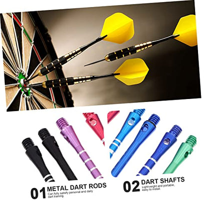 Garneck 1set Aluminum Alloy Dart Shafts Lightweight Metal Dart Rods and Easy to Install for Enhanced Control