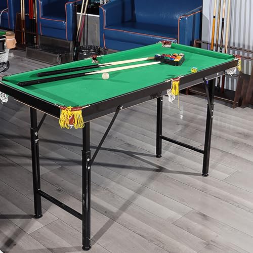 Folding Pool Table, Portable Billiard Tables Game Set with Cues, Balls, Rack, Chalk and Brush for Home, Office, Recreation Room(120x63x80cm/47.2x24.8x31.4in)