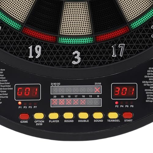 Fdit Electronic Dart Board, Hanging Dartboard Set with Automatic Scoring System for Soft Tip Darts Players Indoor Family Fun